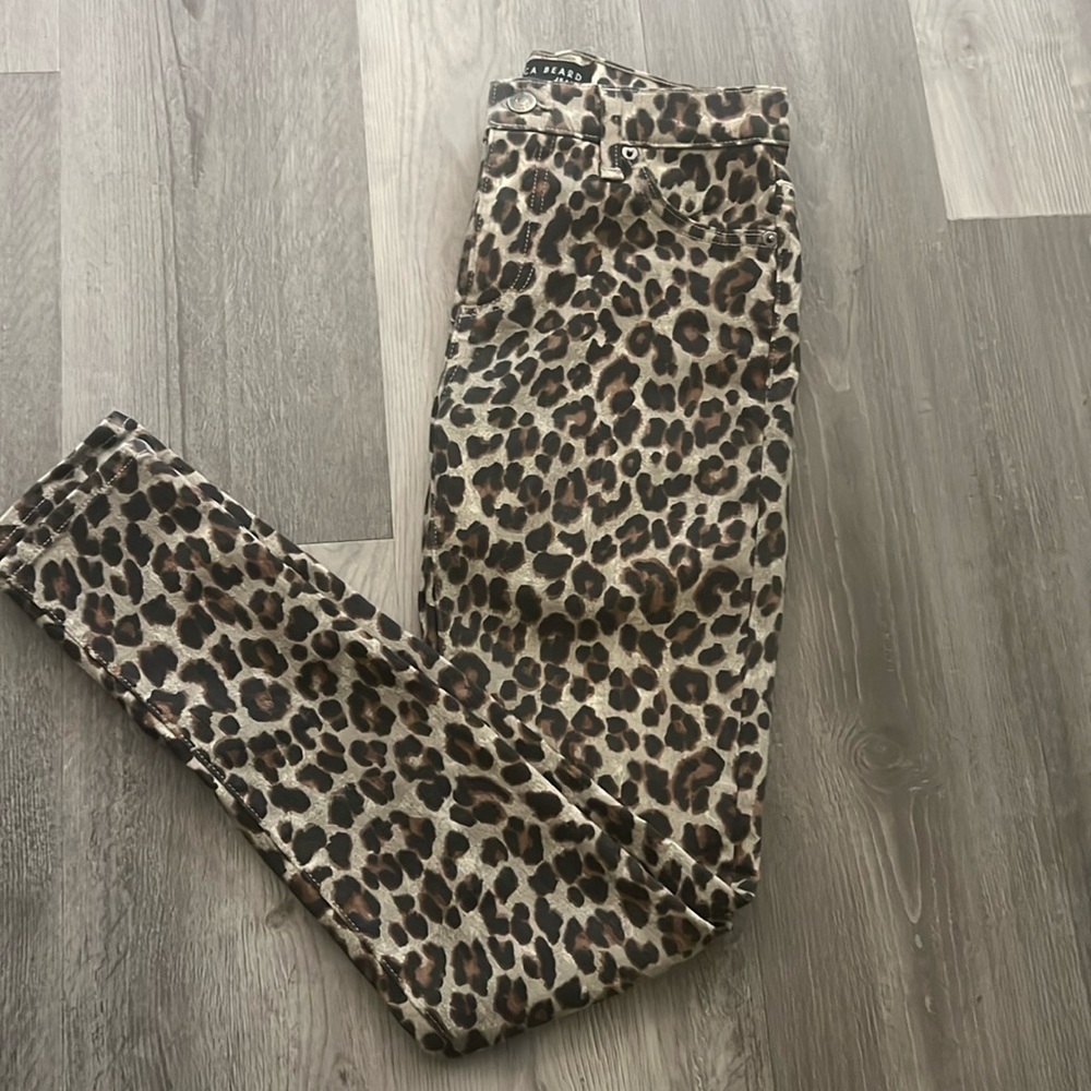 Veronica Beard Brooke mid rise Leopard Jeans